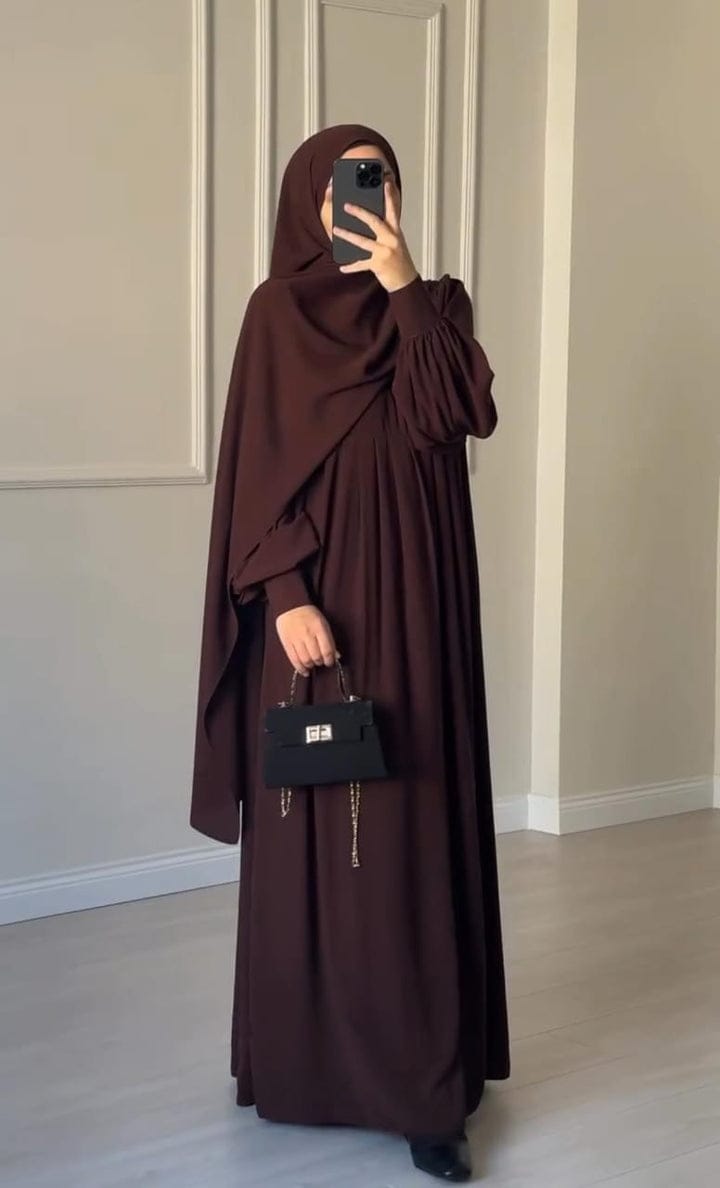 *Chocolaty Elegant Brown Abaya  With Stoller*
