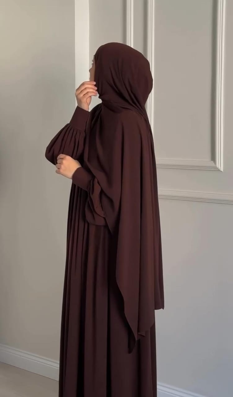 *Chocolaty Elegant Brown Abaya  With Stoller*