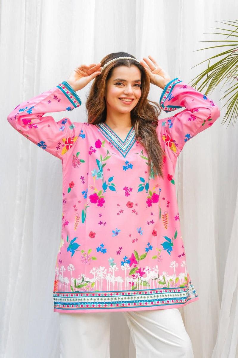 Pink Digital Printed 2 pcs