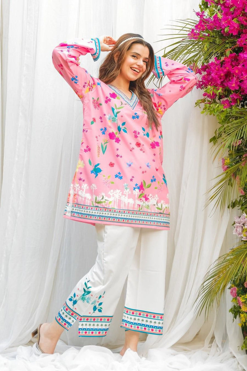 Pink Digital Printed 2 pcs