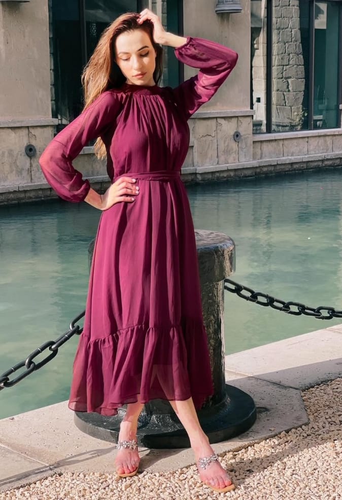 New: Chiffon Long Maxi With Premium Quality
