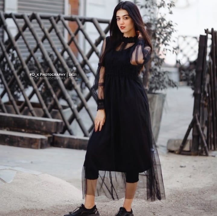 Black Cotton Net Top , Queen Frock , Women Top , New Fashion Top